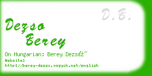 dezso berey business card